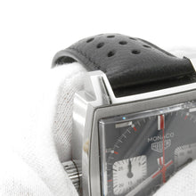 将图像加载到图库查看器中,TAG HEUER Monaco Chronograph Calibre W39mm Stainless Steel Leather Blue DialCAW211P.FC6356