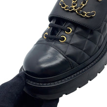 Load image into Gallery viewer, CHANEL CC Logo Short Boots BlackG39516 Leather Size 35