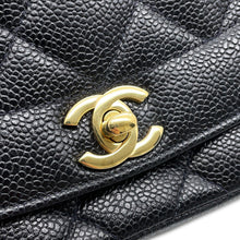 Load image into Gallery viewer, CHANEL Matelasse Diana Single Flap Chainshoulder Bag BlackA01165 Caviar Leather Size 25