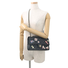Load image into Gallery viewer, CHANEL Matelasse W Flap Chain Shoulder 24 Year Cruise BlackA01112 Lambskin Size 25