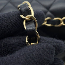 Load image into Gallery viewer, CHANEL Matelasse W Flap Chain Shoulder 24 Year Cruise BlackA01112 Lambskin Size 25
