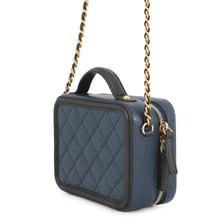 Load image into Gallery viewer, CHANEL CC Figley Shoulder Navy/BlackA93343 Caviar Leather