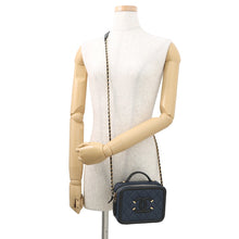 Load image into Gallery viewer, CHANEL CC Figley Shoulder Navy/BlackA93343 Caviar Leather