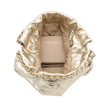 Load image into Gallery viewer, CHANEL CHANEL22 ChainShoulder Bag GoldAS3980 Metallic Calf LeatherLeather Size Mini