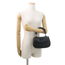 Load image into Gallery viewer, GUCCI Bamboo 1947 Top Handle Black827815 Champagne GoldHardware Size Small
