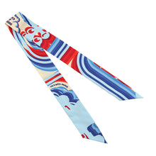 将图像加载到图库查看器中,HERMES Twilly Brides de Gala Shadow Blue/Rouge/Cream Silk100%