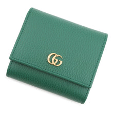 将图像加载到图库查看器中,GUCCI GG Marmont Medium Wallet Green598587 Leather