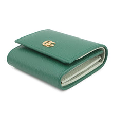 将图像加载到图库查看器中,GUCCI GG Marmont Medium Wallet Green598587 Leather