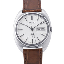 将图像加载到图库查看器中,SEIKO Grand SEIKO Hi-Beat Day-Date W36mm Stainless Steel Leather Silver Dial5646-7000