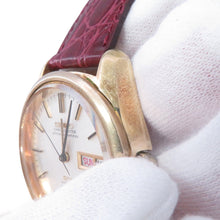 将图像加载到图库查看器中,SEIKO King SEIKO Day-Date W36mm Gold Leather Cap Silver Dial5626-7040