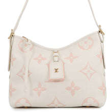 将图像加载到图库查看器中,LOUIS VUITTON Carryall Zip NM White/PinkM24141 Bicolor Monogram Empreinte Leather Size PM