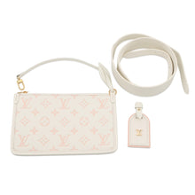 将图像加载到图库查看器中,LOUIS VUITTON Carryall Zip NM White/PinkM24141 Bicolor Monogram Empreinte Leather Size PM