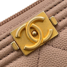 将图像加载到图库查看器中,CHANEL Boy Chanel Wallet BeigeA80815 Caviar Leather
