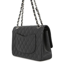 Load image into Gallery viewer, CHANEL Matelasse Double Flap ChainShoulder Bag BlackA01112 Caviar Leather Size 25