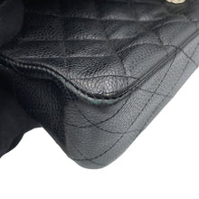 将图像加载到图库查看器中,CHANEL Matelasse Double Flap ChainShoulder Bag BlackA01112 Caviar Leather Size 25