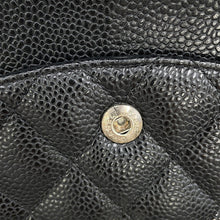 Load image into Gallery viewer, CHANEL Matelasse Double Flap ChainShoulder Bag BlackA01112 Caviar Leather Size 25