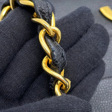 将图像加载到图库查看器中,CHANEL Chevron Flap ChainShoulder Bag Black Caviar Leather
