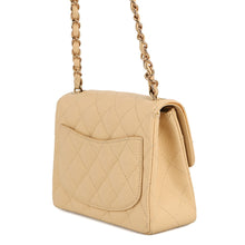 Load image into Gallery viewer, CHANEL Mini Matelasse ChainShoulder Bag BeigeA35200 Caviar Leather Size 18