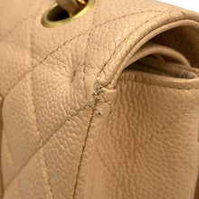 将图像加载到图库查看器中,CHANEL Matelasse Double Flap ChainShoulder Bag BeigeA01112 Caviar Leather Size 25