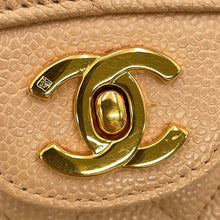 将图像加载到图库查看器中,CHANEL Matelasse Double Flap ChainShoulder Bag BeigeA01112 Caviar Leather Size 25