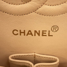 Load image into Gallery viewer, CHANEL Matelasse Double Flap ChainShoulder Bag BeigeA01112 Caviar Leather Size 25