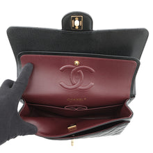 Load image into Gallery viewer, CHANEL Matelasse Double Flap ChainShoulder Bag BlackA01112 Caviar Leather Size 25