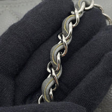 Load image into Gallery viewer, CHANEL Matelasse Double Flap ChainShoulder Bag GrayA01112 Caviar Leather Size 25