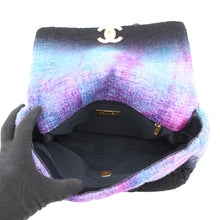 将图像加载到图库查看器中,CHANEL CHANEL19 ChainShoulder Bag Black/PurpleAS1160 Tweed