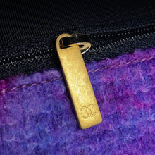 将图像加载到图库查看器中,CHANEL CHANEL19 ChainShoulder Bag Black/PurpleAS1160 Tweed