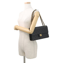 Load image into Gallery viewer, CHANEL Matelasse Single Flap ChainShoulder Bag Black Caviar Leather Size 25