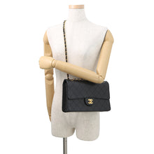 Load image into Gallery viewer, CHANEL Matelasse Single Flap ChainShoulder Bag Black Caviar Leather Size 25