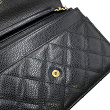 将图像加载到图库查看器中,CHANEL Matelasse Chain wallet BlackAP0250 Caviar Leather