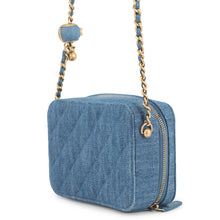 将图像加载到图库查看器中,CHANEL Matelasse Pearl Crush Camera Bag Chainshoulder Bag BlueAP2463 Denim