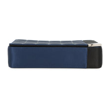Load image into Gallery viewer, CHANEL Chocolate Bar ChainShoulder Bag Blue/Black Satin