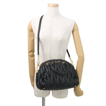 将图像加载到图库查看器中,MIUMIU Matelasse 2-Way Handbag BlackRL0055 Leather