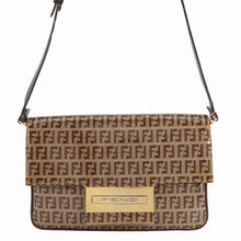 Load image into Gallery viewer, FENDI Zucchino Shoulder Bag Beige/Brown Enamel
