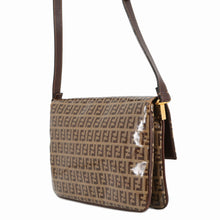 Load image into Gallery viewer, FENDI Zucchino Shoulder Bag Beige/Brown Enamel