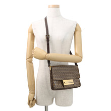 Load image into Gallery viewer, FENDI Zucchino Shoulder Bag Beige/Brown Enamel