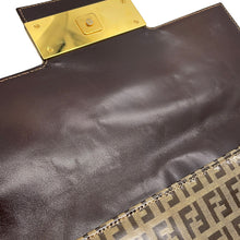 Load image into Gallery viewer, FENDI Zucchino Shoulder Bag Beige/Brown Enamel