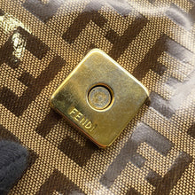 Load image into Gallery viewer, FENDI Zucchino Shoulder Bag Beige/Brown Enamel