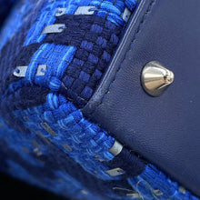 Load image into Gallery viewer, Dior Lady Dior Handbags BlueM0550PTGC Tweed Leather Size Medium