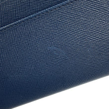 Load image into Gallery viewer, PRADA triangle logo long wallet Blue1MH132 Saffiano LeatherLeather