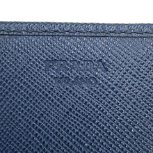 Load image into Gallery viewer, PRADA triangle logo long wallet Blue1MH132 Saffiano LeatherLeather