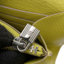 Load image into Gallery viewer, HERMES Kelly wallet long Lime Chevre Myzore Goatskin