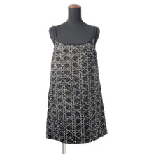Load image into Gallery viewer, Dior Macrocannage Tweed Short Flare Dress Size 34 Black421R65A7795 Cotton54% Acryl27% Nylon19%