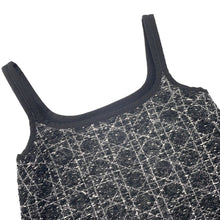 Load image into Gallery viewer, Dior Macrocannage Tweed Short Flare Dress Size 34 Black421R65A7795 Cotton54% Acryl27% Nylon19%