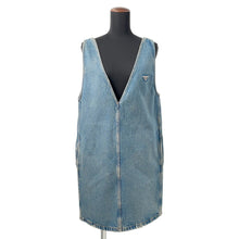 将图像加载到图库查看器中,PRADA Triangle logo denim dress Size 36 BlueGFA135 Cotton100%