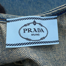 将图像加载到图库查看器中,PRADA Triangle logo denim dress Size 36 BlueGFA135 Cotton100%