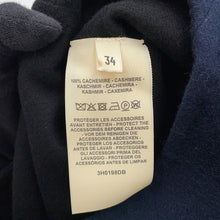 Load image into Gallery viewer, HERMES Long gilet Size 34 Navy Cashmere100%