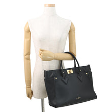 将图像加载到图库查看器中,LOUIS VUITTON On My Side NoirM22225 Calf Leather Monogram Mahina Size GM